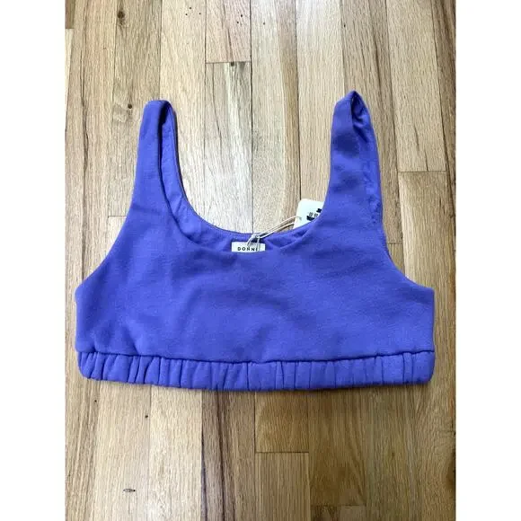 Donni Eco Fleece Sporty Bra Lavender NEW (size L) - Picture 2 of 5